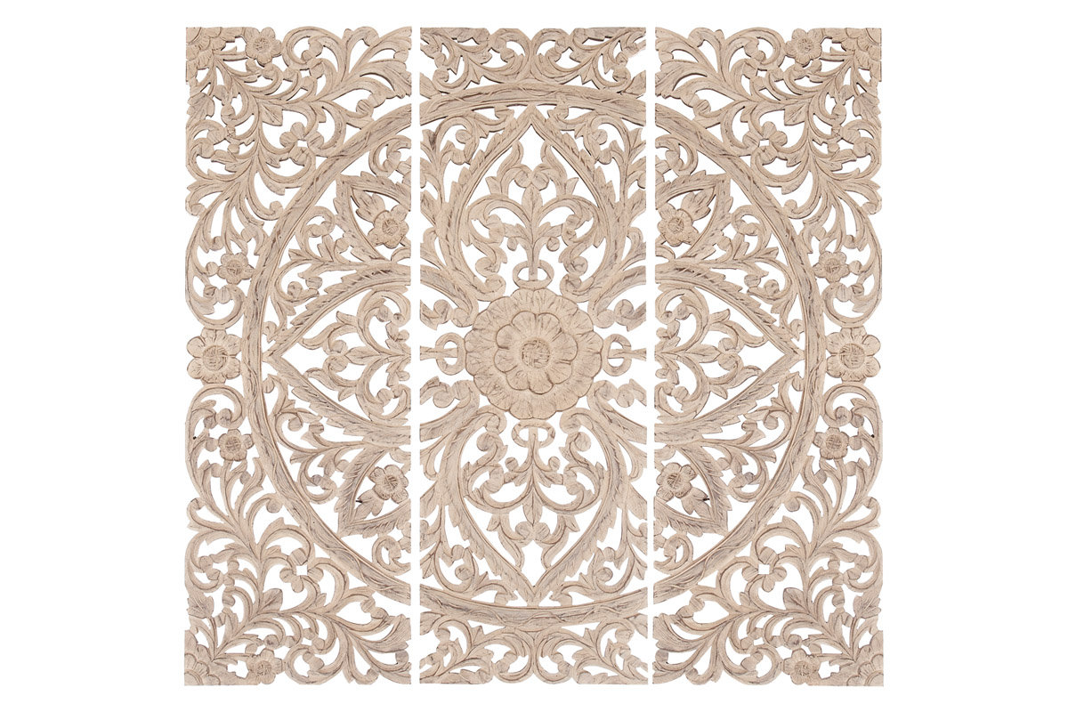 One Allium Way 3 Piece Wood Plaque Wall Décor Set & Reviews Wayfair